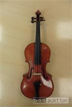 1 Violine, Erbauer: Petrus Gaggini, Größe: 4/4, Zettel: Petrus Gaggini Nizza 1956, Land: Frankreich, Bj. ca. 1956, Inv.-Nr. 1063